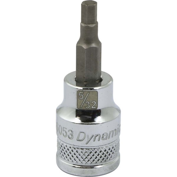 Dynamic Tools 3/8"Dr SAE Hex Head, 5/32" Bit Standard Length, Chrome Socket D006053